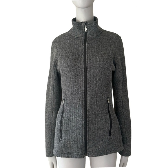 SPYDER Endur Full Zip Mid Weight Fleece Lined Sweater Jacket Winter Grey Size M - Picture 3 of 16
